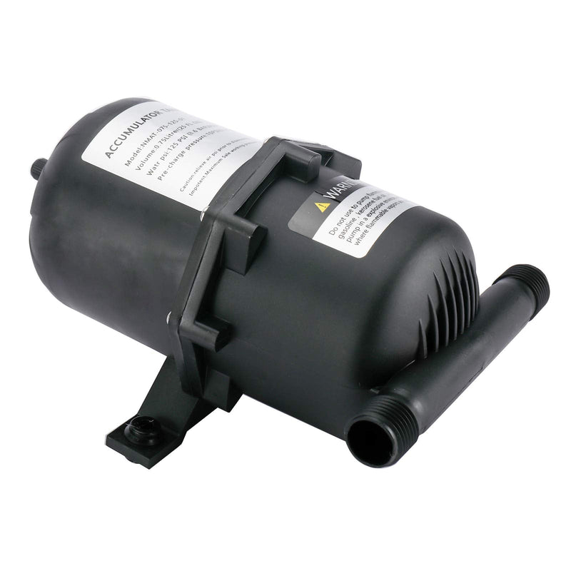 YaeMarine 0.75L 125 PSI Pre-Pressurized Accumulator Tank Pressure Storage Vessel Hold Water Under Pressure Water Pump Flow Control Internal Bladder 25oz for Boat,Marine, RV,Caravan
