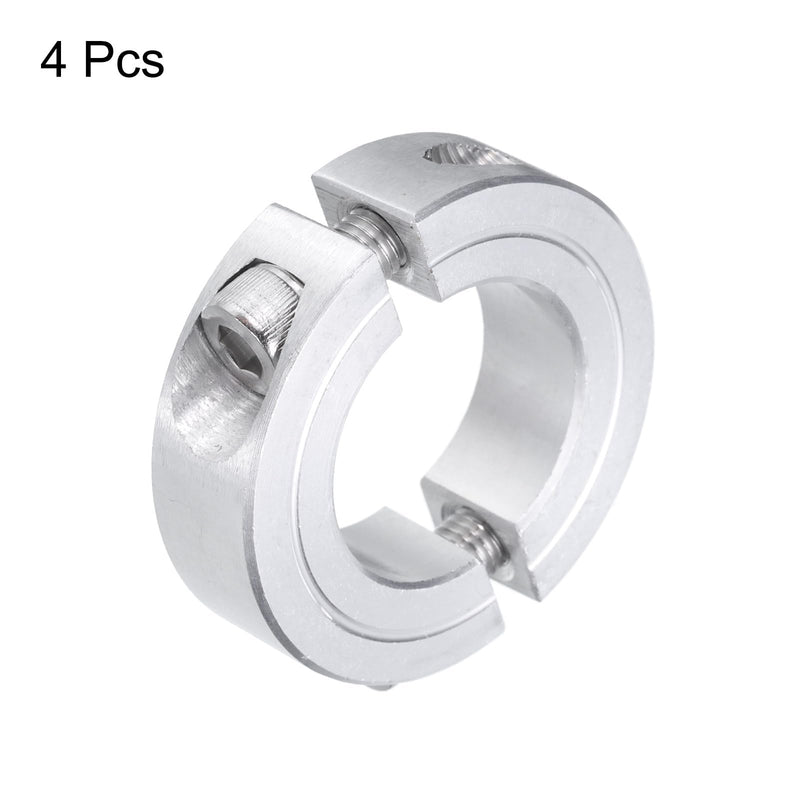 [Australia - AusPower] - uxcell 4pcs Double Split Clamp-On Shaft Collar for 1" Shaft, Two-Piece Clamping Collar, 1-3/4" OD, 1/2" Thickness, Aluminum Alloy Set Screw Split Collar Clamp 