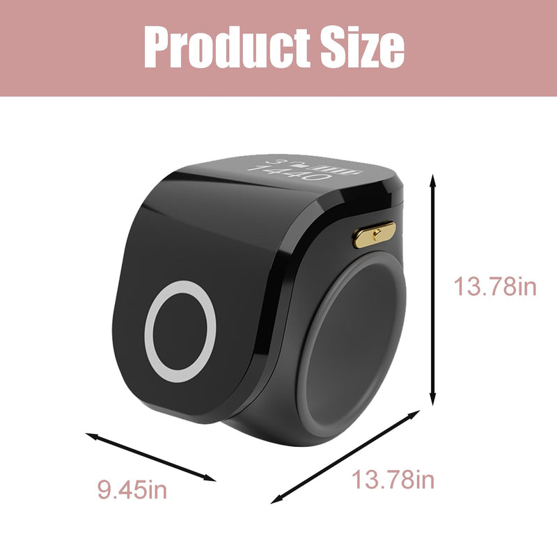 Worship Counter, Tally Clicker for Muslim Islamic Prayer, OLED Screen, Time and Date Digital Display, Vibration Reminder Alarm, Golf, Goods Counting, Lap, Knitting Black