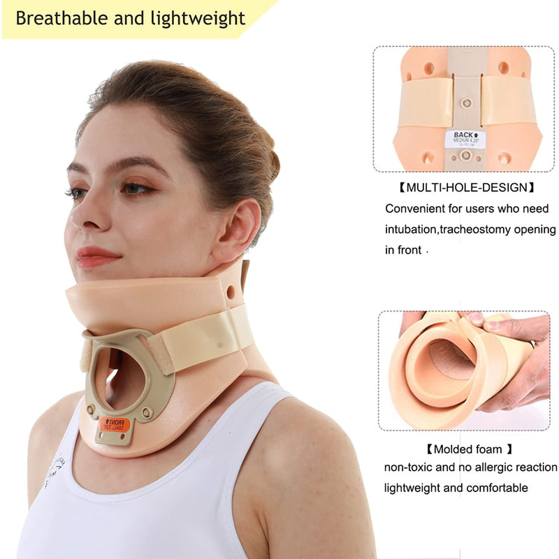 [Australia - AusPower] - Philadelphia Neck Brace Foam Lightweight Soft Cervical Collar Height 3 1/4 Inch Immobilizer Collar Support Neck Traction Device Neck and Head Braces (Size M) Odorless 