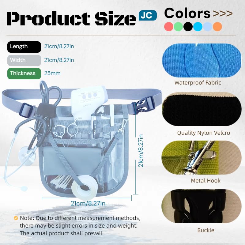 [Australia - AusPower] - Nurse Fanny Pack Medical Waist Bag Medical Gear Pockets Storage for Stethoscopes,Bandage Scissors and Other Medical Supplies（Fluorescent Green） Fluorescent green 