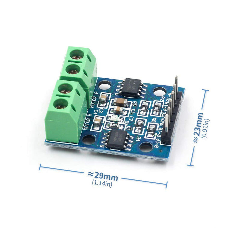 5pcs L9110S DC Stepper Motor Driver Controller Board 2.5-12V H-bridge for Arduino with Dupont Cable Male to Female 30 Pin, 28AWG Wire