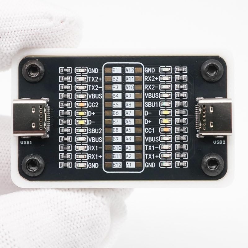 ChargerLAB Power-Z CT001 USB-C cable tester with 24-pin continuity testing and LED indicators