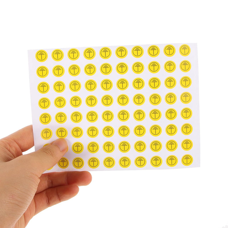 iplusmile 800Pcs Grounding Symbol Stickers 0.39X0.39 Inch Electrical Panel Labels Protective Ground Warning Stickers Durable Adhesive for Industrial Safety