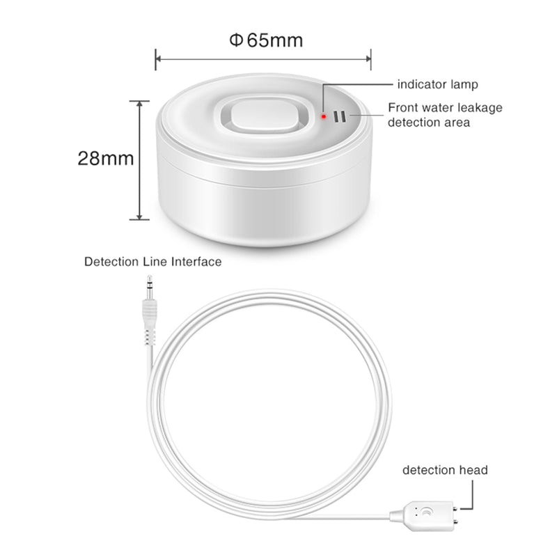 [Australia - AusPower] - WiFi Water Leak Detector for Home & Basement – 100dB Alarm, Tuya APP Alerts, Compatible with Alexa, 2.4G WiFi (No Hub Required) 