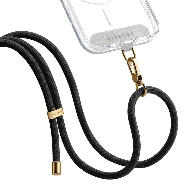 [Australia - AusPower] - CASETiFY Rope Phone Strap with Card - Black (Gold) 