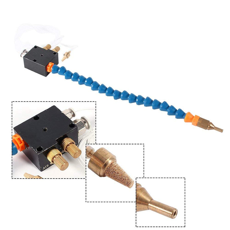 [Australia - AusPower] - Mist Coolant Spray System, Adjustable Metal Mist Coolant Mist Lubrication Spray System Unit for 8mm Air Pipes, CNC Lathe Milling Drill Chilling Stone Plastic Pipes 