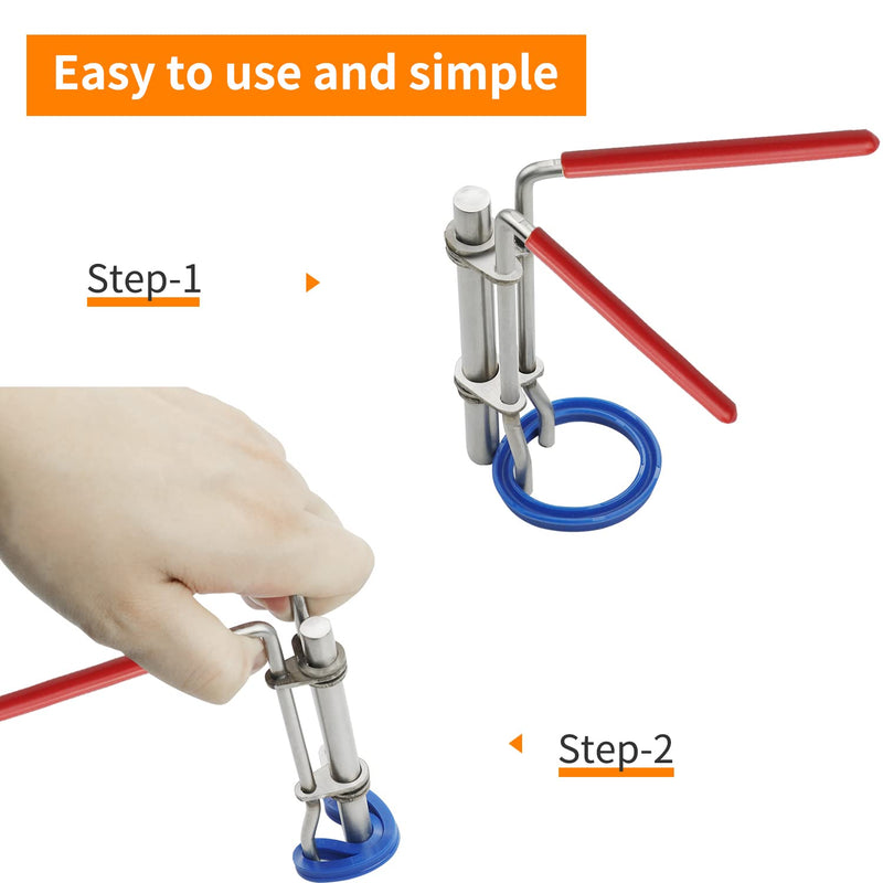 [Australia - AusPower] - Seal Installer Kit 3pc Seal Installation Tool Large, Medium and Small Hydraulic Cylinder Seal Tool Hydraulic Cylinder Tools With Rubber Protection Handle Anti-slip 