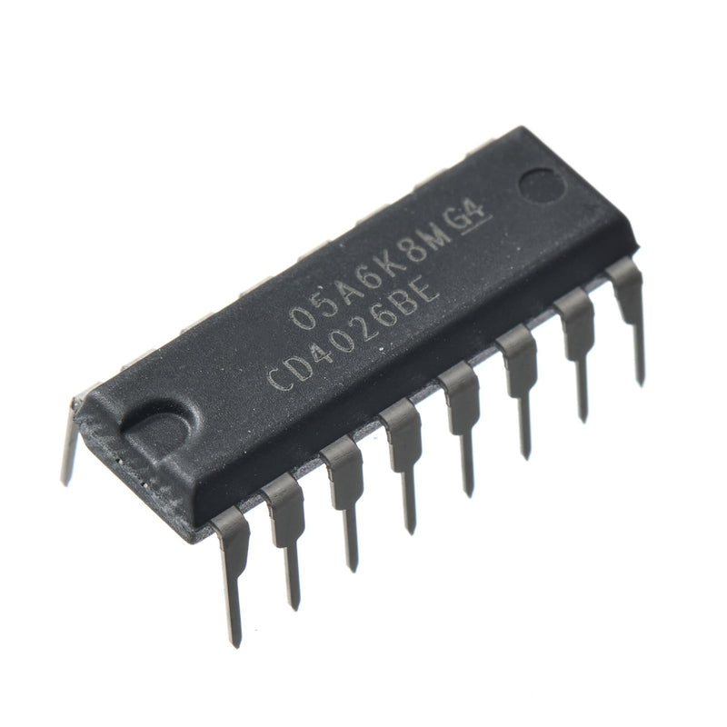 [Australia - AusPower] - 5pcs CD4026BE CD4026 4026 CMOS Decade Counter Divider with Decoded 7-Segment Display Outputs and Display Enable,DIP-16. 