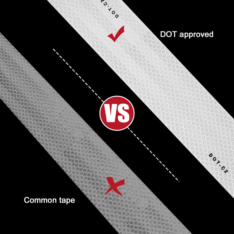 SEVEN SPARTA DOT-C2 Reflective Safety Tape 2 Inch x 200 Feet Silver Conspicuity Tape for Vehicles, Trailers, Boats, Signs (200 FT) 200 FT