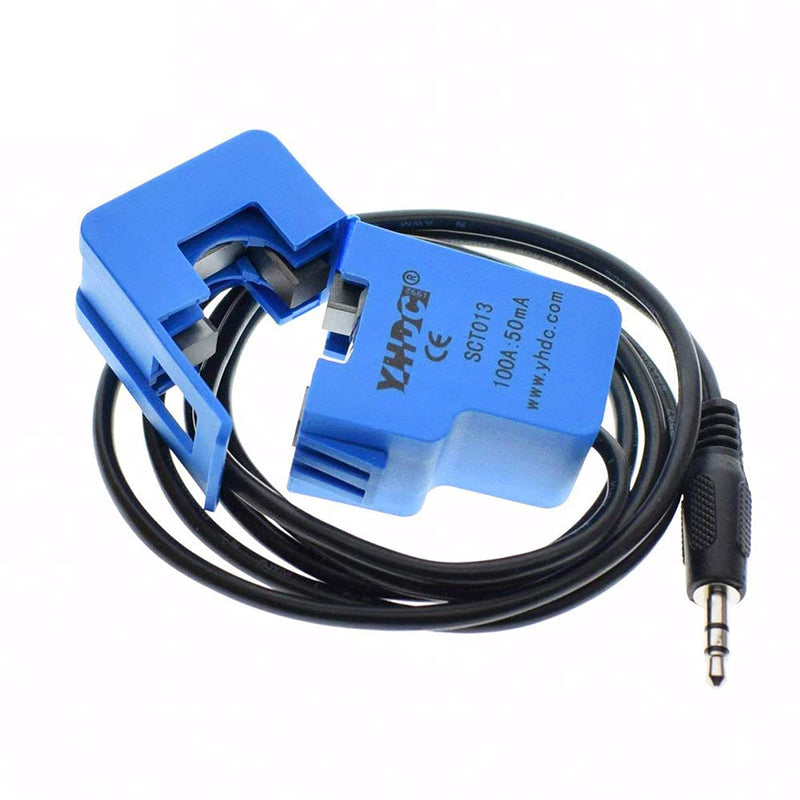 [Australia - AusPower] - SCT013 Split-core Current Transformer Non-invasive Sensor AC 100A 50MA Split Core with ADS1115 +Audio Cable Female+10PIN Male and Female Dupont Wire 