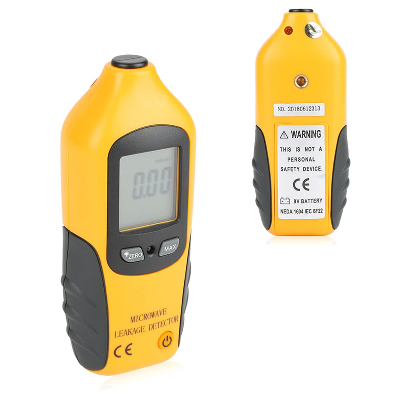 Tiiyee Digital LCD Display Microwave Leakage Detector, HT M2 High Radiation Tester Detector EMF Meter 2450MHz Handheld Sensitivity to and LCD Leak Tools Built in Alarm for Home Microwave Oven Testing