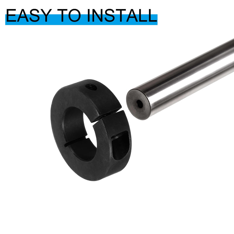 [Australia - AusPower] - PATIKIL Bore 12mm Single Split Shaft Collar 28mm OD 11mm Thickness, 4 Pack 45#Carbon Steel Locking Collar Clamp Style with Set Screw for Machine Tools Industry, Black 12mm/7/16inch 