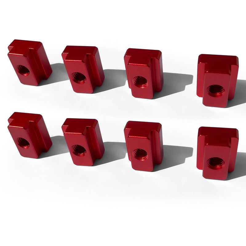 [Australia - AusPower] - Set T-Slot Nut 9/16 Inch Red Oxide Finish 3/8"-16 Threads,T Slot Nuts for Toyota Bed Deck Rail,8 Pcs Set 