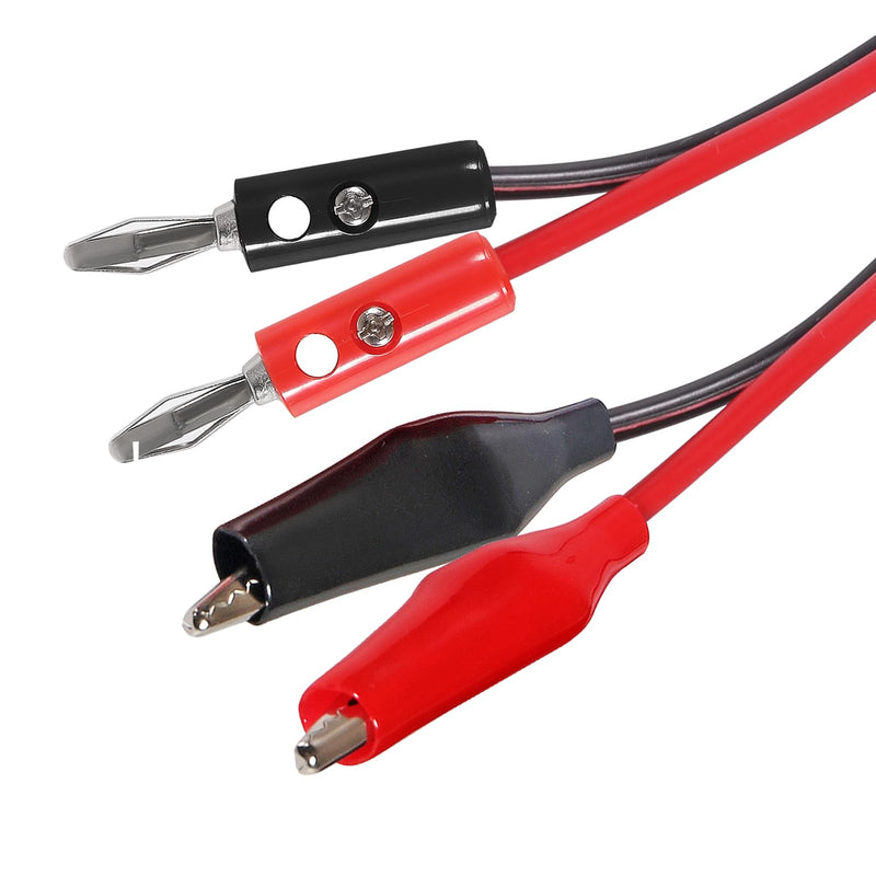 [Australia - AusPower] - 12PCS Banana Plug to Alligator Clip Test Lead 4mm Banana Plug Electrical Test Jumper Wire for Multi-Meter for Electrical Test (6 Red and 6 Black) 