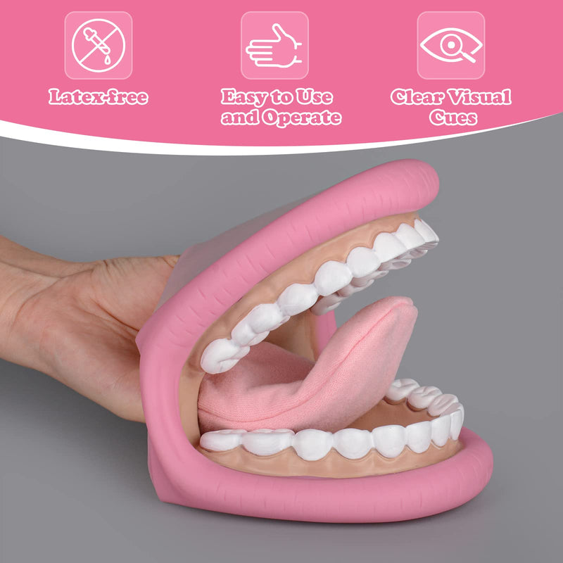 [Australia - AusPower] - Mouth Hand Puppet with Tongue for Kids, Mouth Puppet for Speech Therapy, Include Toothbrush 