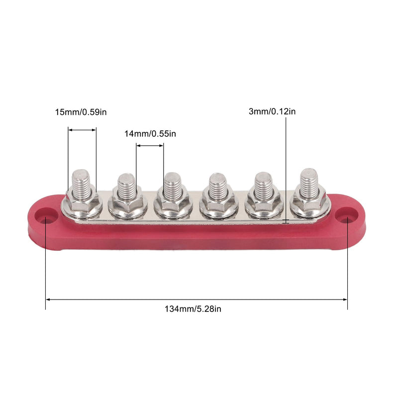 150A Bus Bar Terminal Block, 300VAC 48VDC Power Distribution, Stainless | Stainless steel and brass, nylon, 300VAC/48VDC, for automobiles and ships