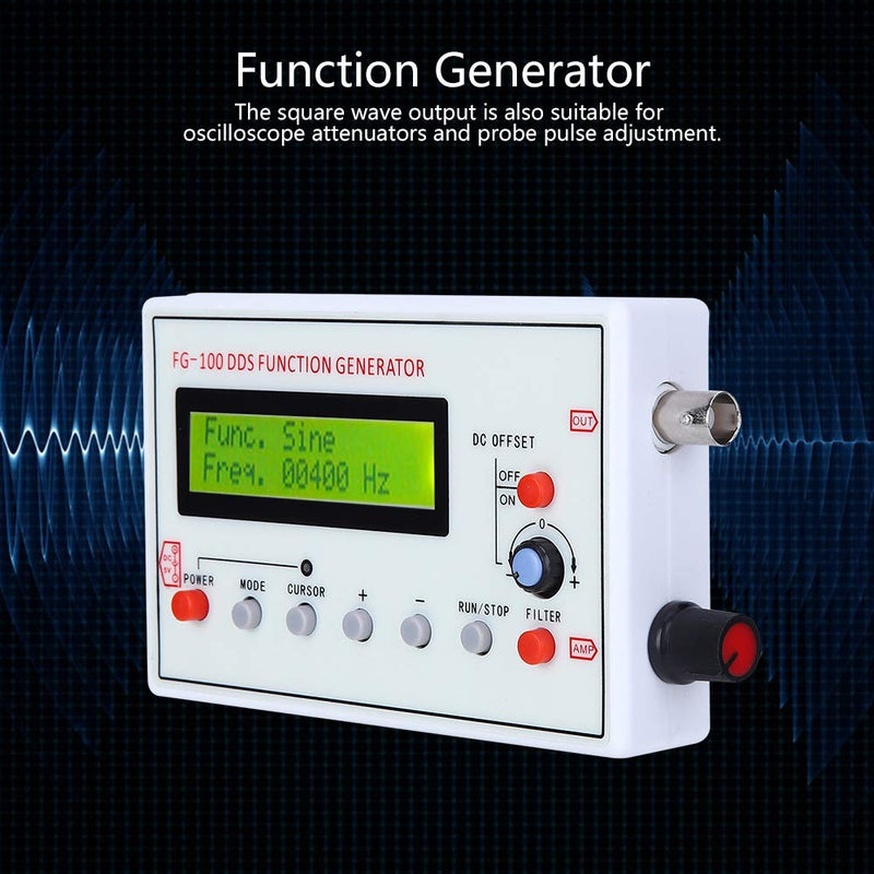 [Australia - AusPower] - Function Generator Sine Rectangle Triangle Wave DDS DC3.5-10V Signal Generator for Oscilloscope Attenuator Probe Pulse Setting 