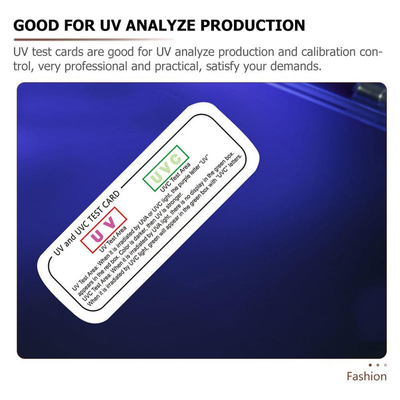 [Australia - AusPower] - Gatuida Pack of 6 UV Test UVC UVA Test Tools UV Light Test Strips Sensor Light Test Card UV Test Card Paper UV UVC Detector Ultraviolet Light Instruction Card The Bulb 