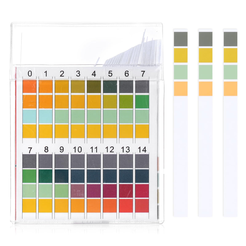 [Australia - AusPower] - LIQWEI Pack of 100 PH Test Strips, PH Value Test Strips Urine Acid Bases Value Test Strips Four-Colour Acid Base Test Strips Litmus Paper for Home Aquariums Litmus Paper (Measuring Strips 0-14) 
