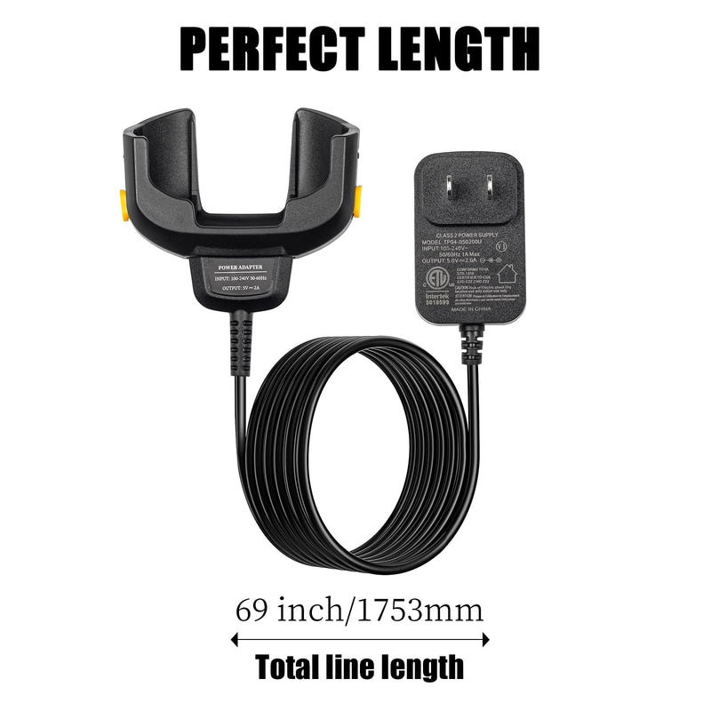 [Australia - AusPower] - Sicimly TC77 Charger,for Zebra for Symbol TC70 TC72 TC70X TC75 TC75X TC77HL TC720L TC75EK TC700H TC700K,5.75ft PDA Android Barcode Scanners Charger (Includes Power Supply). 