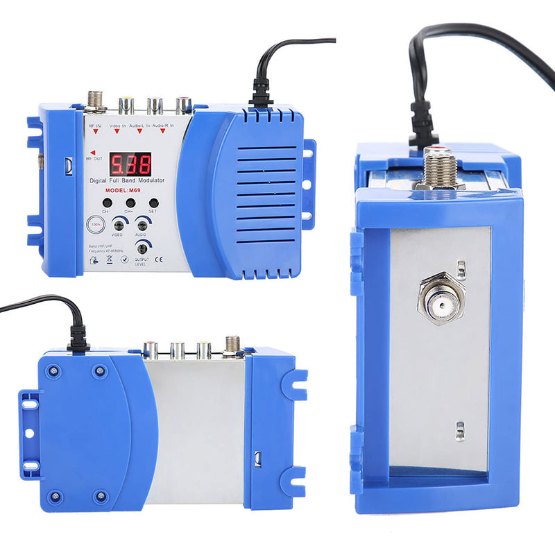 [Australia - AusPower] - M69 AVRF AVTV Converter VHF UHF Modulator, Digital AV to RF Signal Converter, Adjustable Output, Clear Picture, Easy Installation, US Plug 