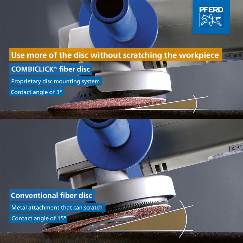 [Australia - AusPower] - PFERD COMBICLICK® Backing Pad, 1 pc. | Hard Hardness | 4-1/2 inch and 5 inch Dia. | 5-8/11 Thread | CC-H-GT | 69478 - for Angle Grinders Colorless 