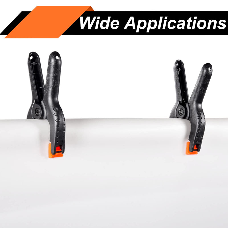 [Australia - AusPower] - 20 Packs Spring Clamps, 3.5 inch Spring Clamps Heavy Duty for Crafts and Professional Plastic Spring Clamps for Woodworking, Small Spring Clips Clamps for Backdrop Stand Photography Clamp Toresano 