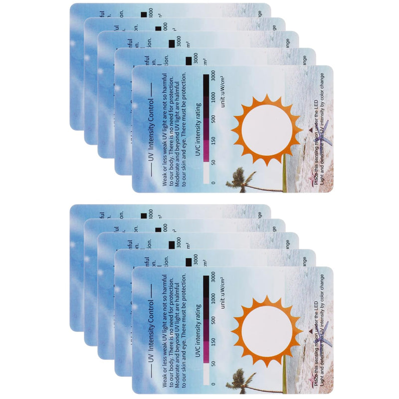 UV Test Card for Reptile Terrariums, Pack of 10, UV Identifiers with Color Changing Protection Tester for Indoor and Outdoor Lighting 3.35 x 2.13 inches