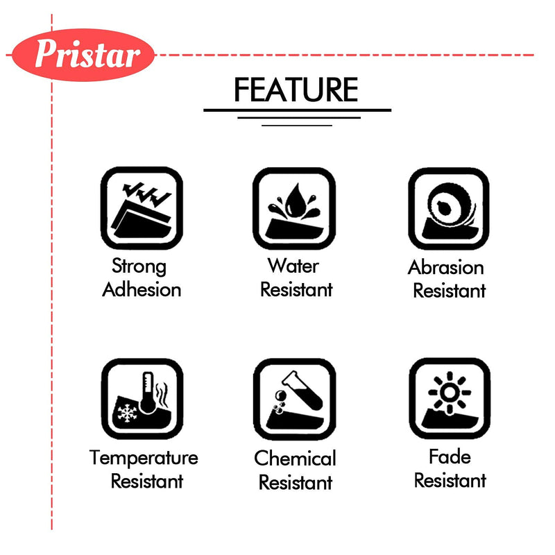 Pristar 18mm 0.7" Label Tape Replacement for Brother TZe-141 TZe-241 TZe-441 TZe-541 TZe-641 TZe-741 3/4 Inch TZ Laminated for Brother PT-D410 PT-D400 PT-D600 PT-D610BT PT-P700 PT-1830, 6-Pack