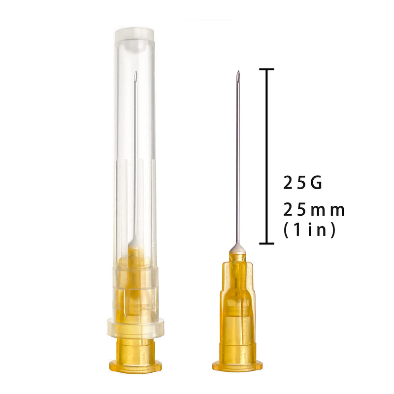 [Australia - AusPower] - 100pcs 25 Gauge Needles 1inch for Industrial Lab Accessories, Measuring and Refilling Inks 25Ga 1 inch 