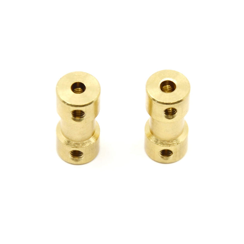 [Australia - AusPower] - 8 Pcs 3mm to 3.17mm Brass Shaft Coupling Joint Connector With Screws for Small Motor (3mm to 3.17mm) 