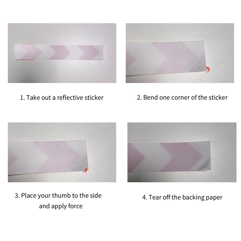 Reflective Arrow Tape Red & White 2" x 11.8" -10 Pcs Outdoor Waterproof Conspicuity Safety Tape Warning Marking Strong Adhesive Tape 2" × 11.8" 10