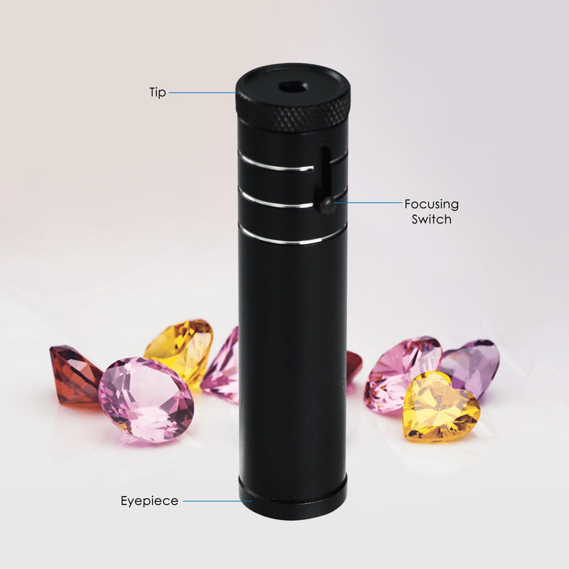 [Australia - AusPower] - Focusing Spectroscope, 10mm Prism Gemstone Spectroscope with Adjustable Focus, Gemology Spectrometer, Gemological Test Tools, Aluminum Body for Gemmological Testing, Antique and 