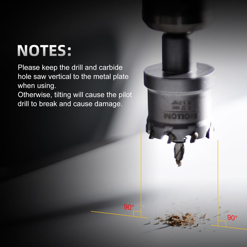 [Australia - AusPower] - (1-1/4''|32mm) Heavy Duty Carbide Hole Saw with 2 Pilot Drill Bits, Hole Cutter cuts Stainless Steel, mild Steel, Iron, Copper, Brass, Plastic 32mm | 1-1/4" 