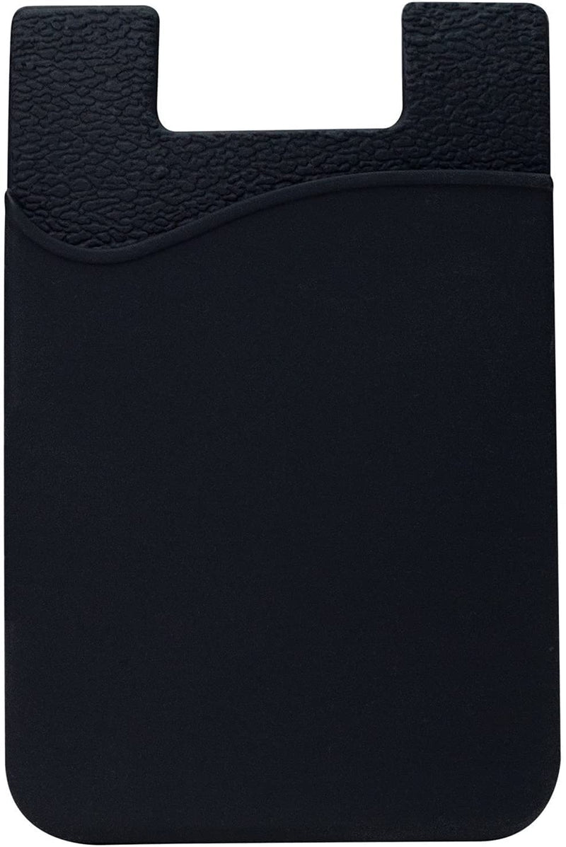 [Australia - AusPower] - Cell Phone Card Holder for Back of Phone Case. Silicone Stick On Pocket Wallet for iPhone, Android & Other Flat Surfaces, Great for Credit Cards, Business Card, Cash & ID Cards (Grey White Black) Grey, White, Black 