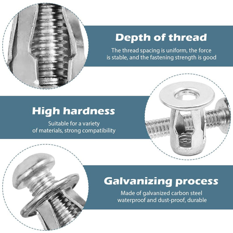 [Australia - AusPower] - EMVANV 20 PCs Hollow Door Anchors,Hollow Metal Cavity Fixing Hollow Wall Anchors for Aluminium Cladding Sheet Steel Pipe, Iron Sheet and Hollow Plastic Sheet(Silver) Silver 