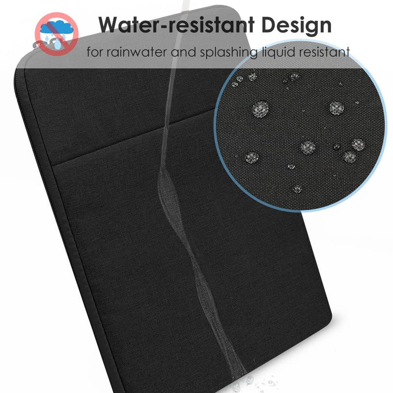 [Australia - AusPower] - ProElife 13-Inch Laptop Sleeve Case for 2024-2022 MacBook Air 13.6 inch with Apple M3 M2 Chip & 2022 MacBook Pro 13.3 inch M2 Chip Accessory Traveling Carrying Canvas Bag Cover Simple Case (Black) Black 