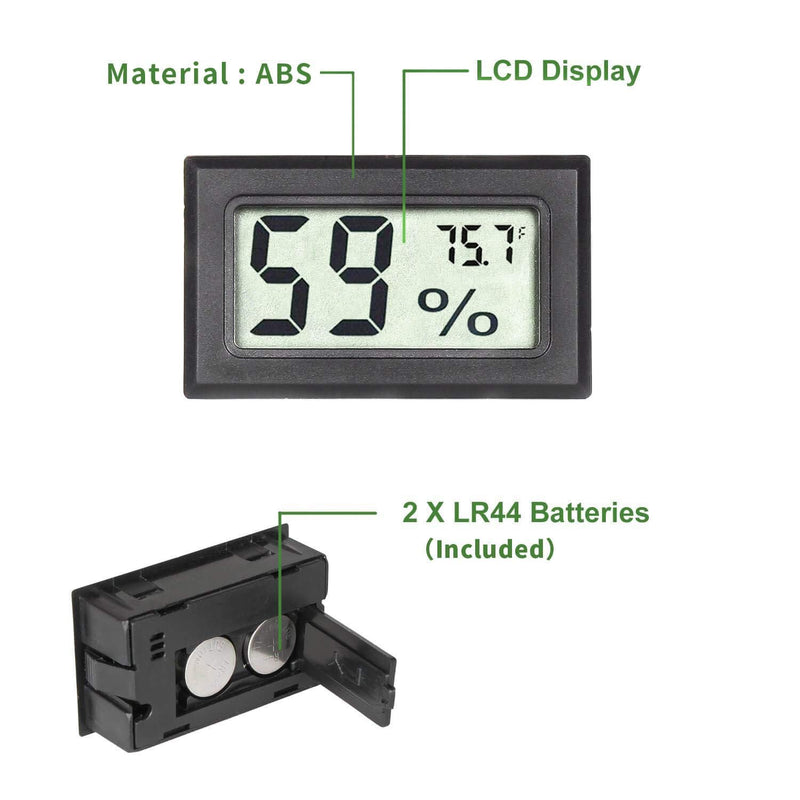 [Australia - AusPower] - Goabroa Mini Hygrometer Thermometer Digital Indoor Humidity Gauge Monitor with Temperature Meter Sensor Fahrenheit (℉) 
