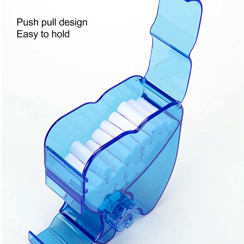 [Australia - AusPower] - YUYTE Cotton Roll Dispenser, Cotton Roll Box, Blue ABS Plastic, Streamlined Design, 