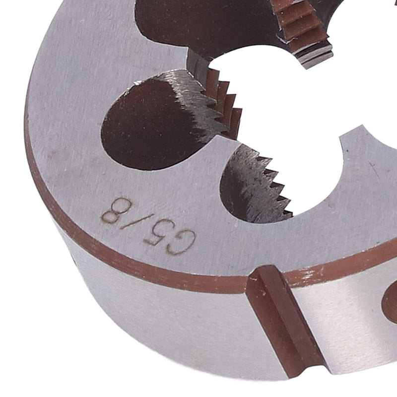 Wisecoco G5/8 Inch Round Thread Cutter Repair Tool for Alloy Steel Cylindrical Pipe Thread with 6 Chip Holes