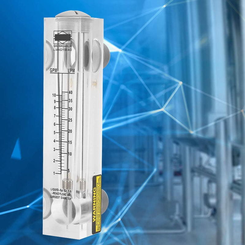 [Australia - AusPower] - Jeanoko 1-10GPM Liquid Flowmeter Knob Panel Type Meter Panel Mount Type Flowmeter Measurement ZG1" Plastic Tube Type Water Rotameter Acylic Flowmeter 