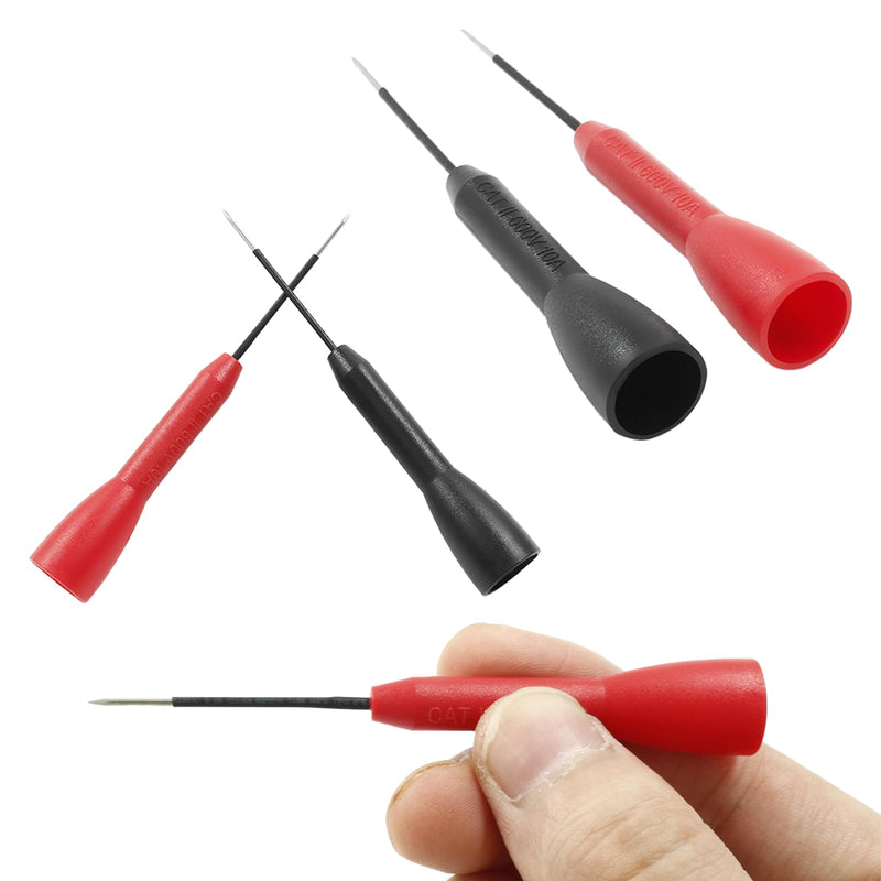 [Australia - AusPower] - Litoexpe 6 Pieces 2mm Needle Test Probes, 600V/10A Non-Destructive Multimeter Test for Fluke Leads tl71 tl75 6 Pcs 