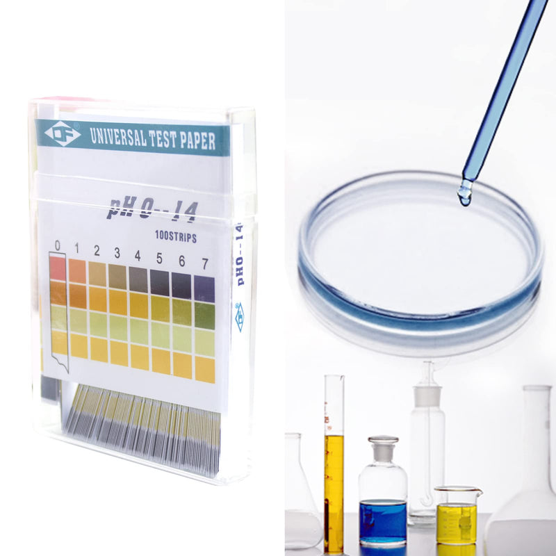 [Australia - AusPower] - 100 Sheets PH Test Paper, 0 to 14 Accurate Fast Measurement Acid Alkali Test Paper Strips for Water, Saliva, Soap, Soil, Diet pH Monitoring 
