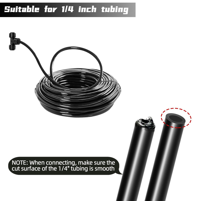 [Australia - AusPower] - 30 Pack Quick Connect 1/4" Drip Irrigation Tee Connectors, Universal Tee Fitting for 1/4 Inch Irrigation Tubing, Leak Free Fittings for Sprinkler or Drip Irrigation System 30PCS Tee Connectors 