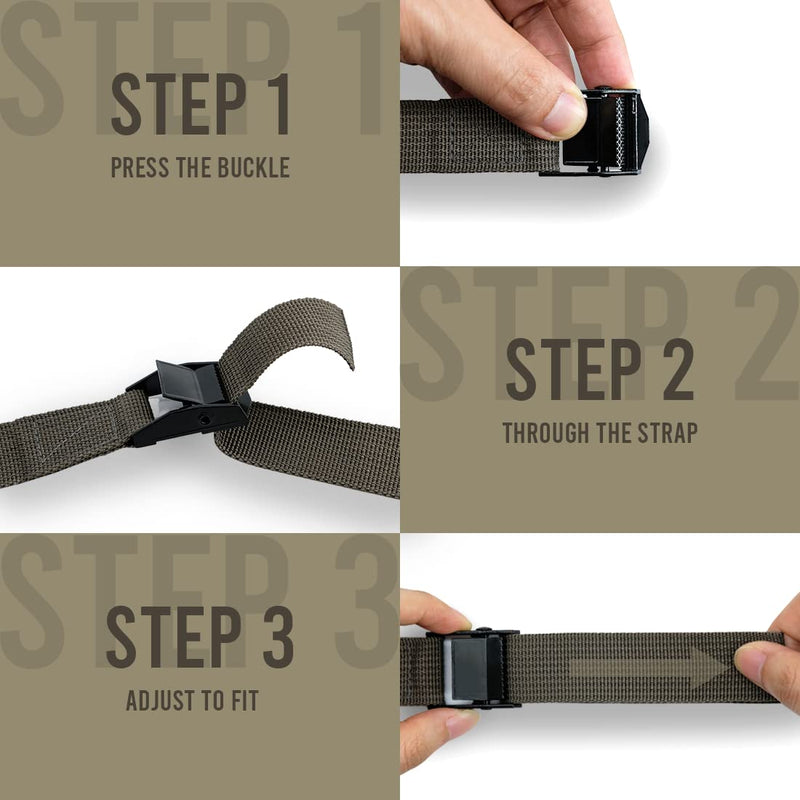 [Australia - AusPower] - Trail Camera Straps, Game Cam Mounting Straps w/Durable Alloy Buckle, 6 ft. Long Hunting Utility Strap for Hanging Deer Camera Tree Stand, 25mm Width, Brown, 4-Pack Brown-4 Packs 