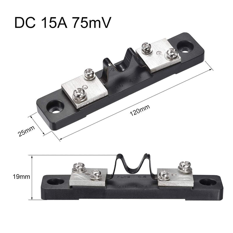 [Australia - AusPower] - uxcell Shunt Resistor 15A 75mV for DC Current Ammeter Analog Panel Meter External FL-2 Shunt Resistance Divider 