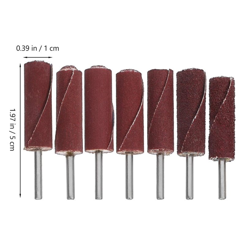 [Australia - AusPower] - iplusmile Handheld Rubber Sanding Drum, 7 Pieces Sanding Drums, Sanding Attachments, Sanding Sleeves, Sanding Rods Accessories 