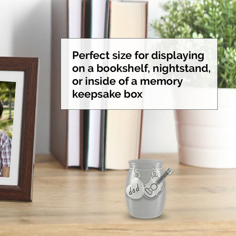 Dad Guitar Small Miniature Urn Keepsake Urn for Cremation Ashes