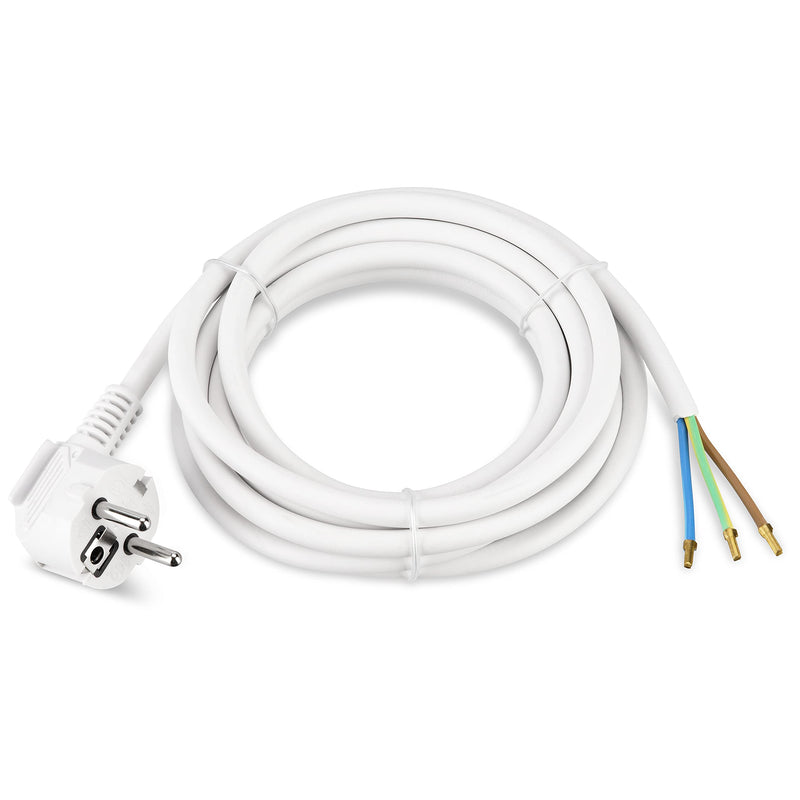 REV Ritter H05VV-F Cable with Grounded Connector, 1.5 mm², 3m, White, 0577333555 3 Months